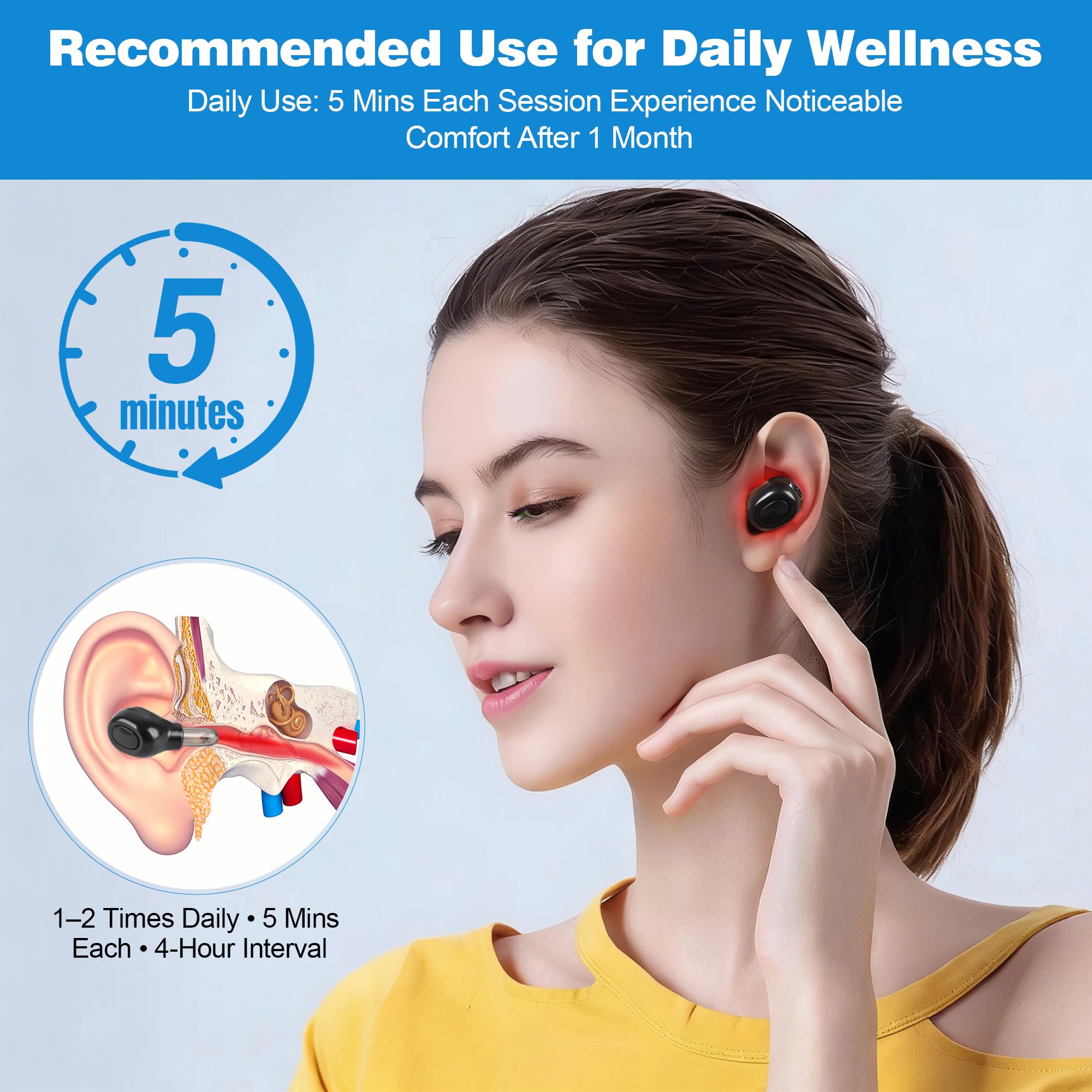Cgkvz lightweight 38 g ear device fits easily in your pocket.