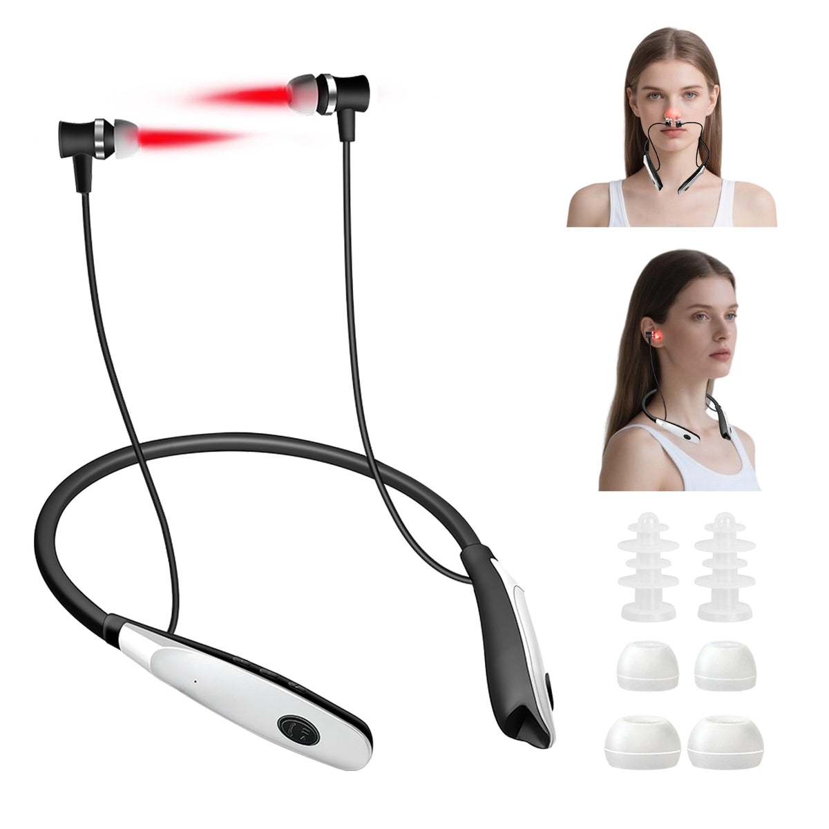 Cgkvz red light device with nose and ear attachments for easy at-home care.