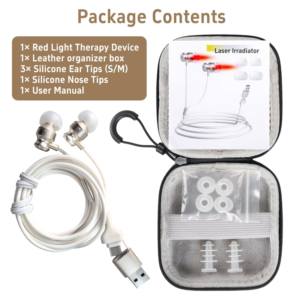 Cgkvz travel-ready ear red light device for on-the-go use