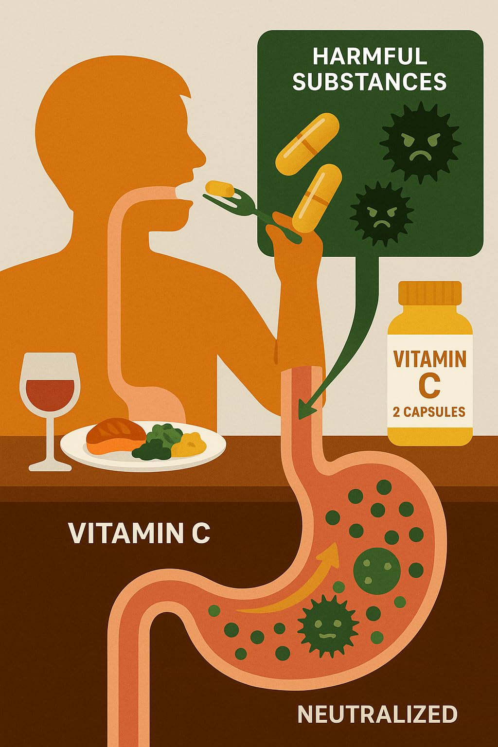 CGM Labs Mega Dose Vitamin C 1000 mg supplement scene illustrates daily routine usage