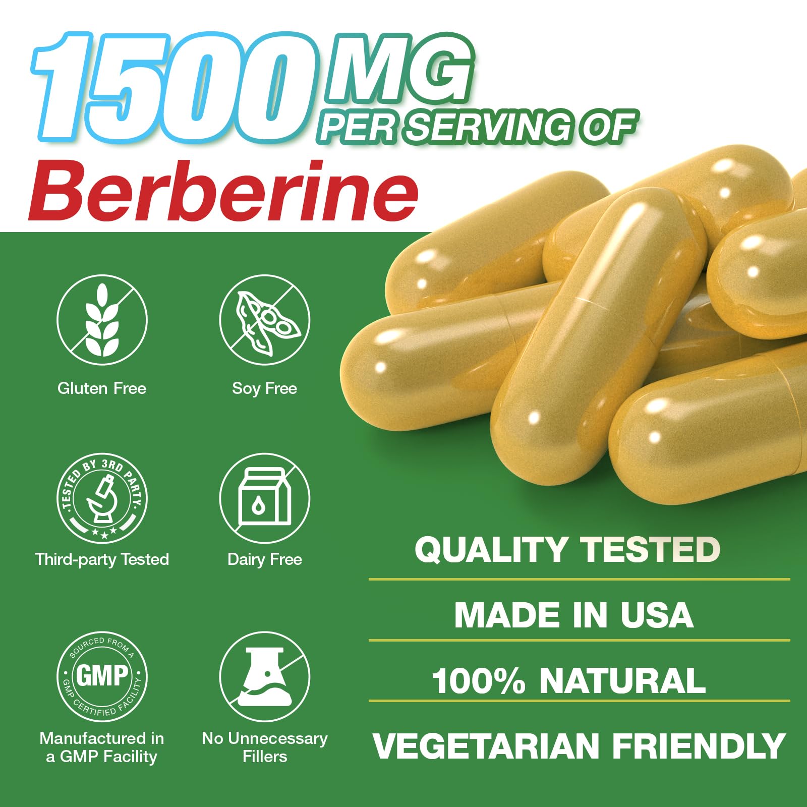 CHANUBITO Berberine bottle with capsules ready for your daily routine