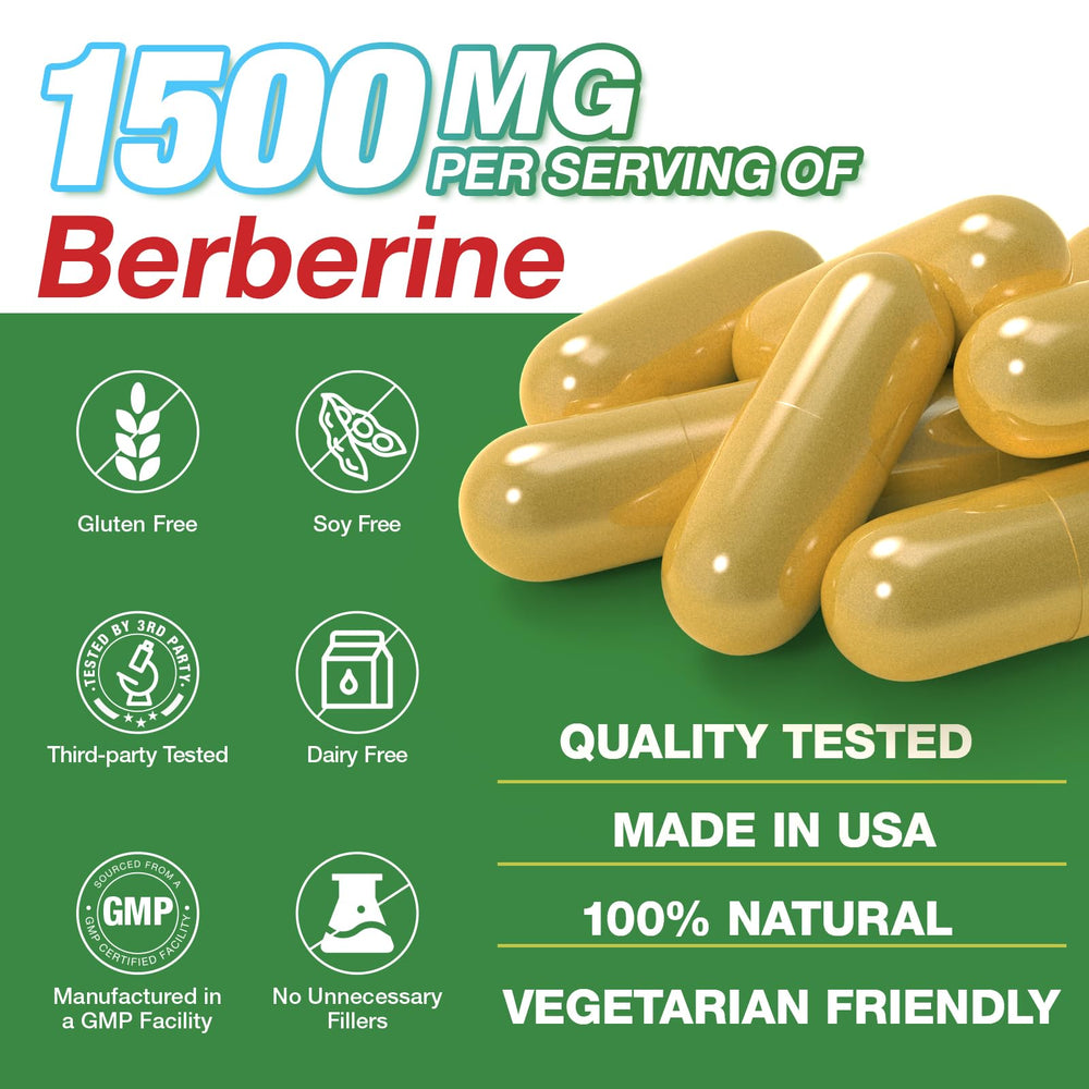 CHANUBITO Berberine bottle with capsules ready for your daily routine