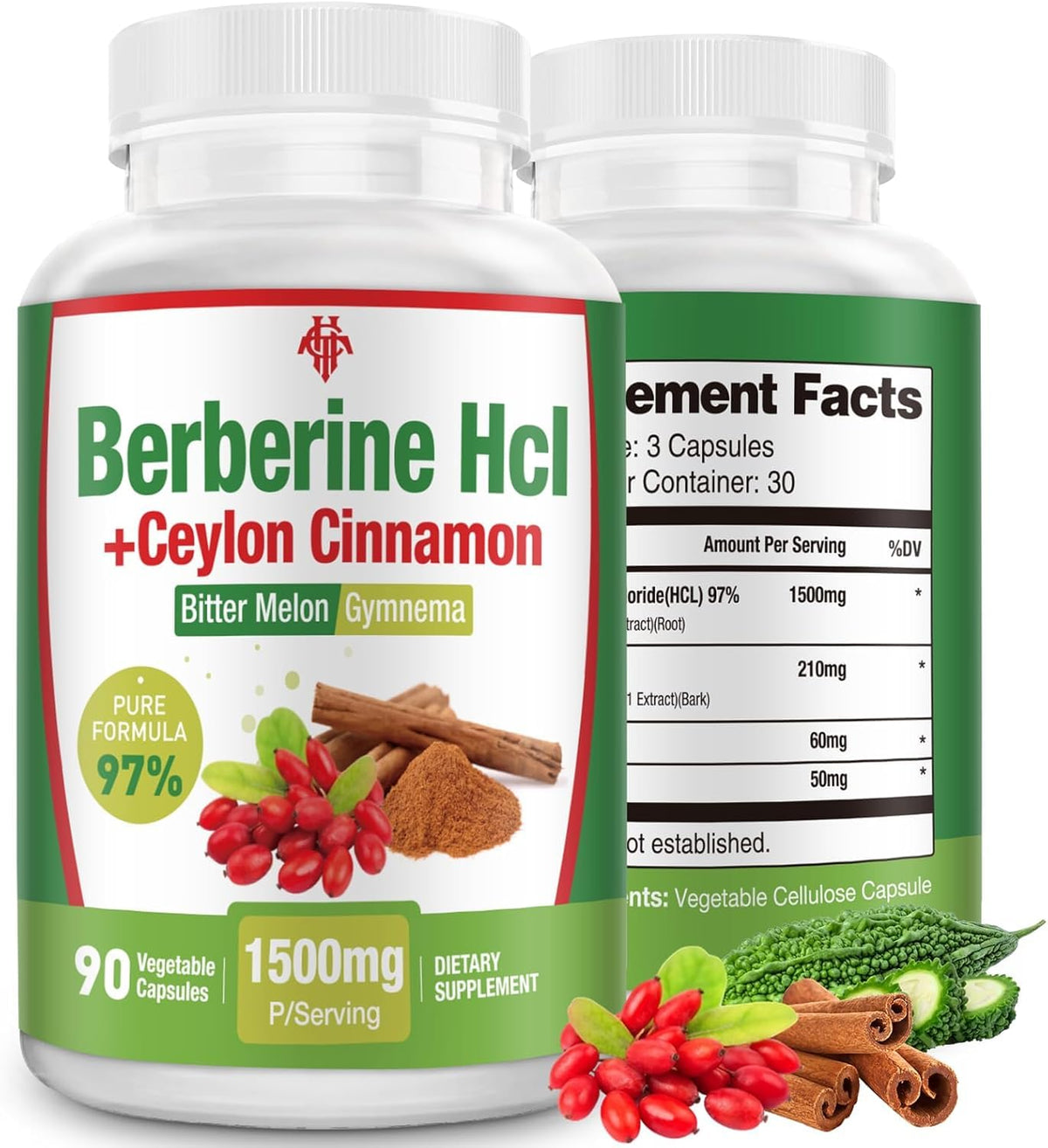 CHANUBITO Berberine bottle with pills for daily supplementation