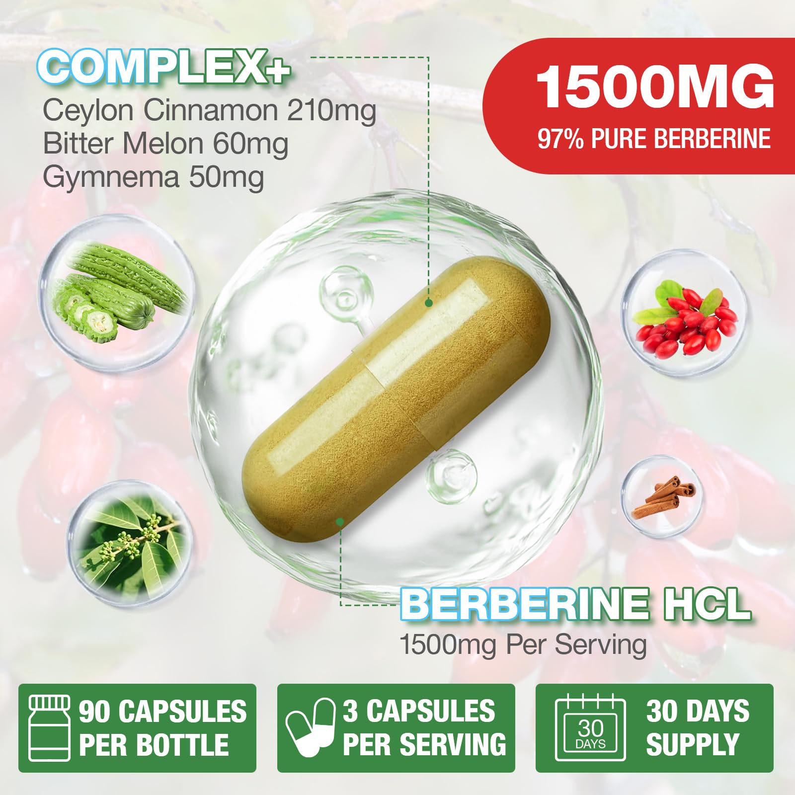 CHANUBITO Berberine capsules laid out for a simple daily dose