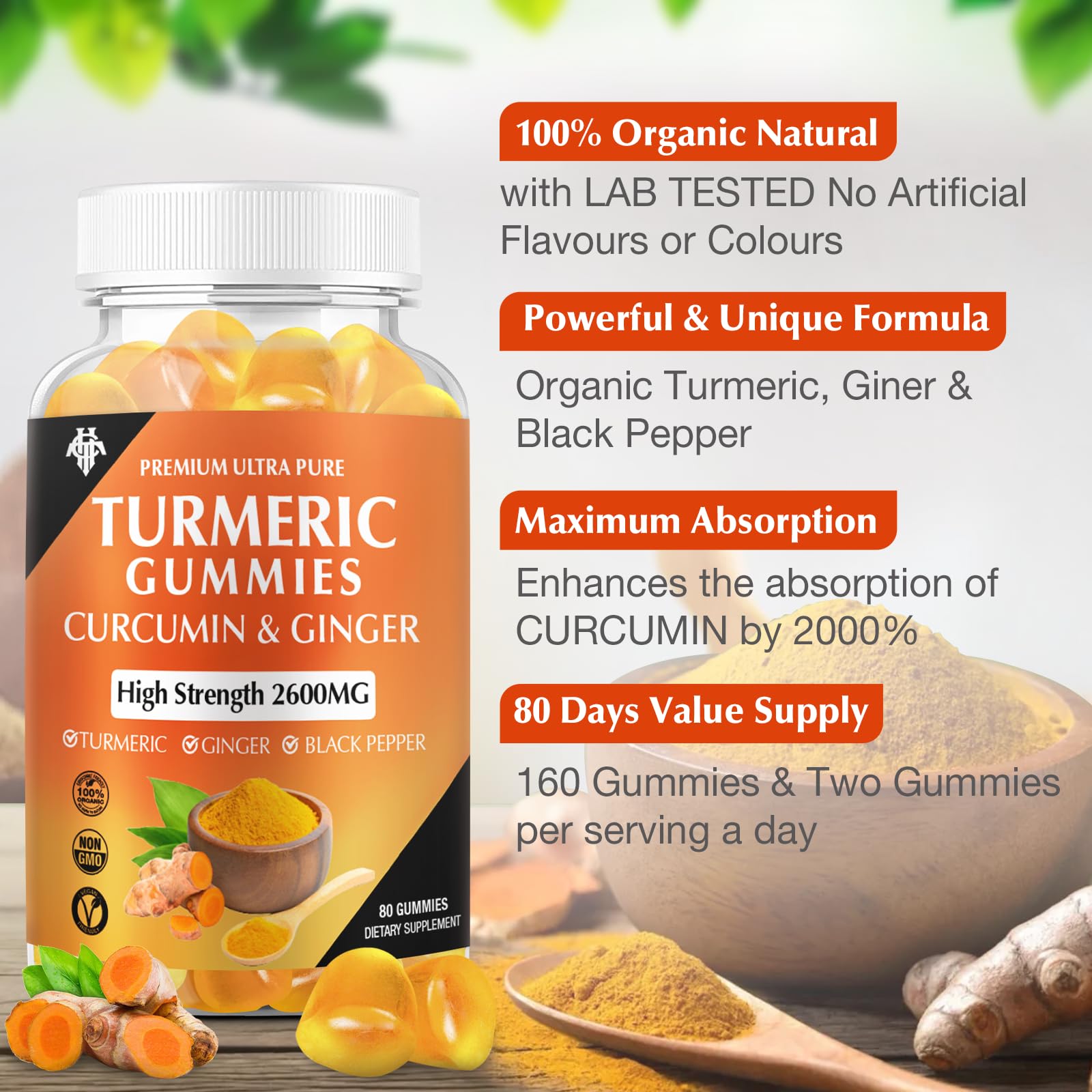 CHANUBITO turmeric gummies dispensing pour demonstrates easy dosage.