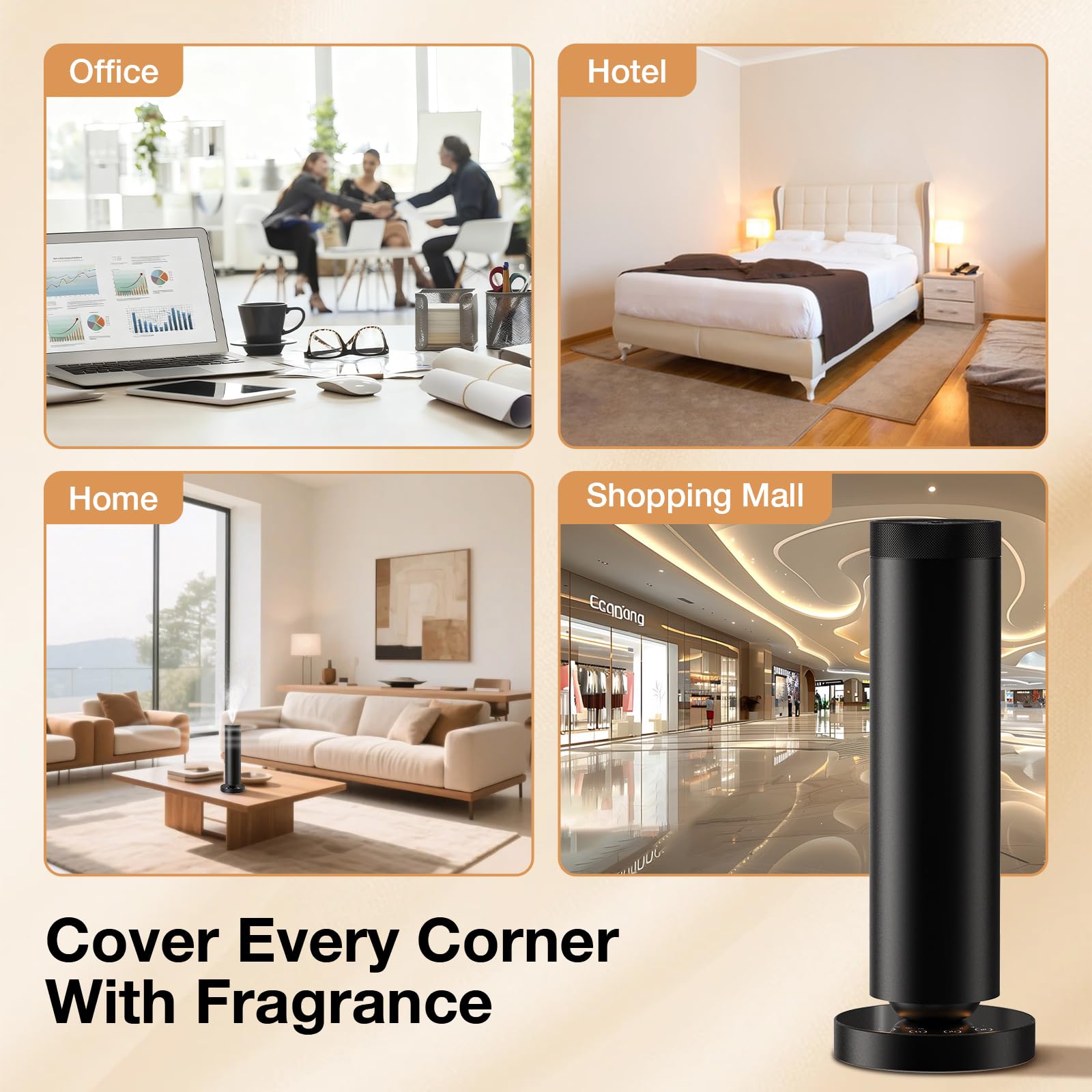 CHANUBITO diffuser includes a 100ml refillable oil bottle
