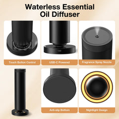 CHANUBITO waterless diffuser night light adds a calming glow