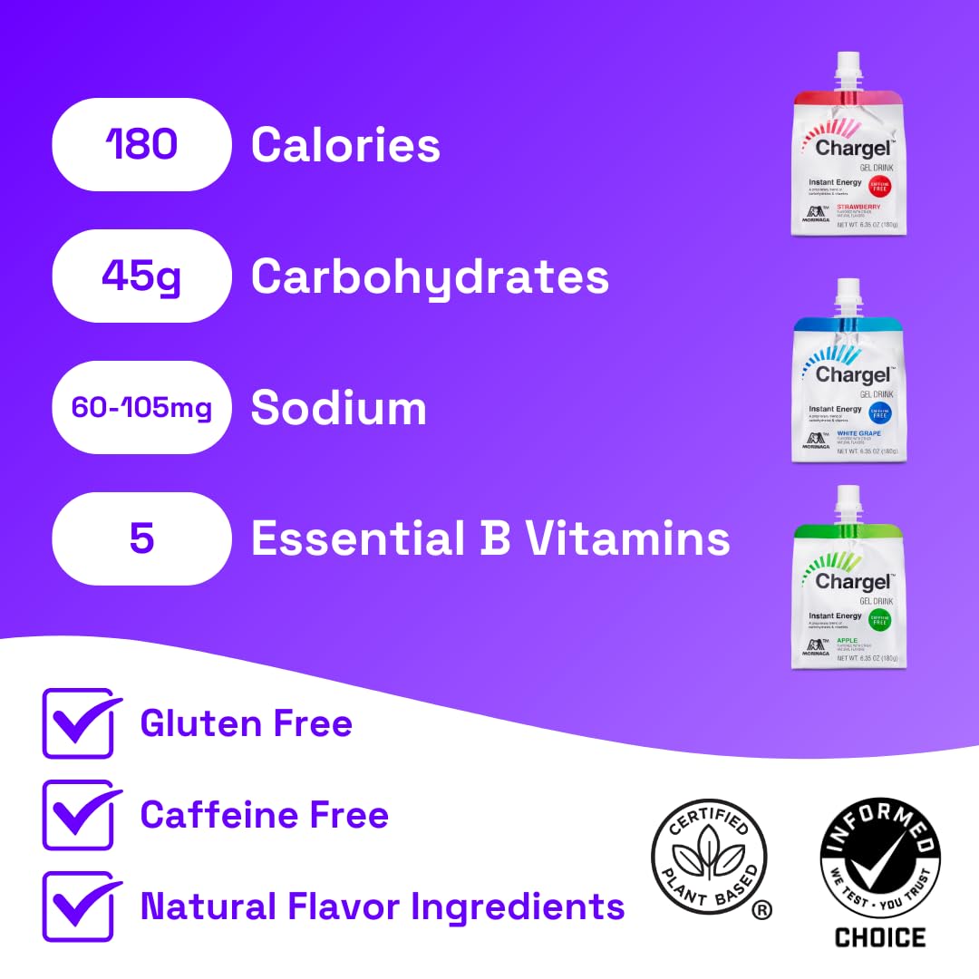 Chargel Apple flavor energy gel for quick carbohydrates during runs