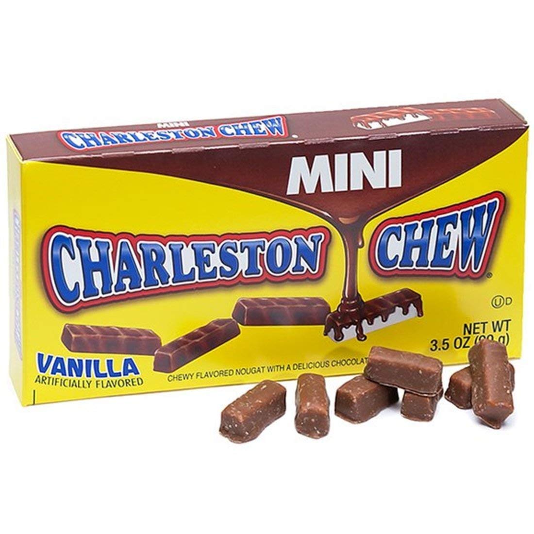 Charleston Chew 4oz box 12ct side view, easy stacking on shelves.