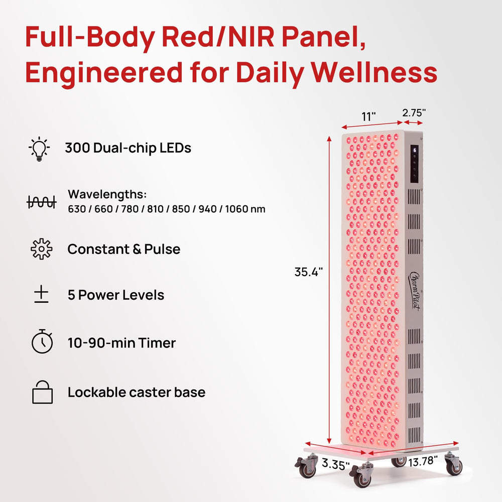 Charmpilot red light panel front view for versatile sessions.