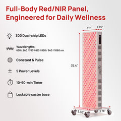 Charmpilot red light panel front view for versatile sessions.