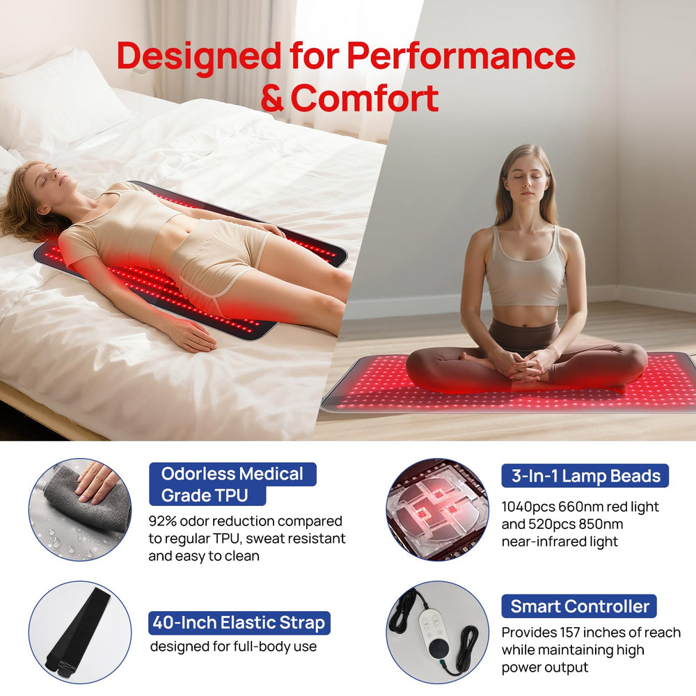 Abdomen treatment with Charmpilot mat offers comforting heat and tension relief