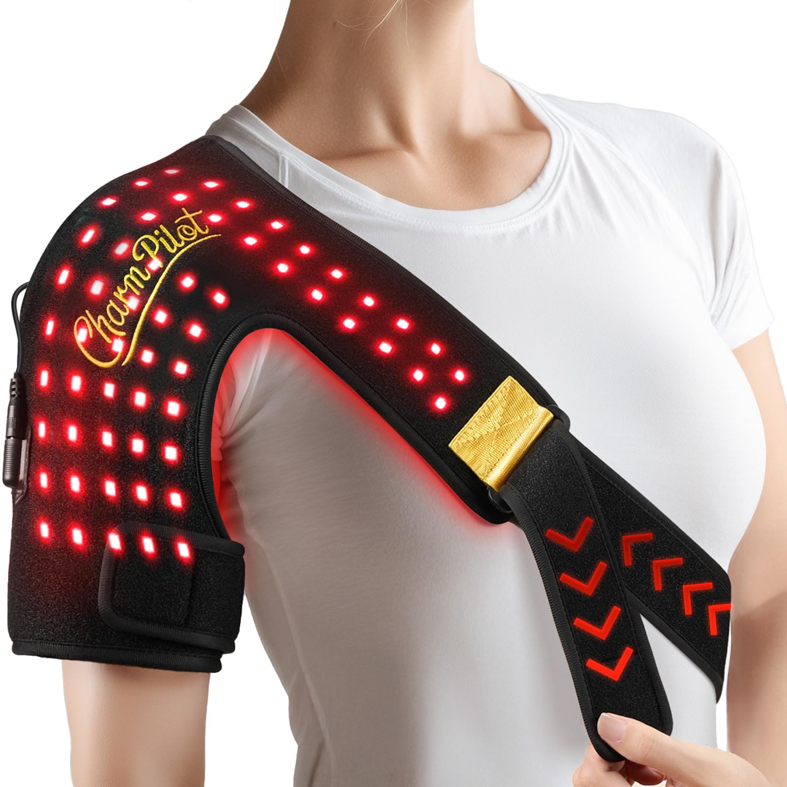 Charmpilot red-light shoulder pad LED panel for targeted relief