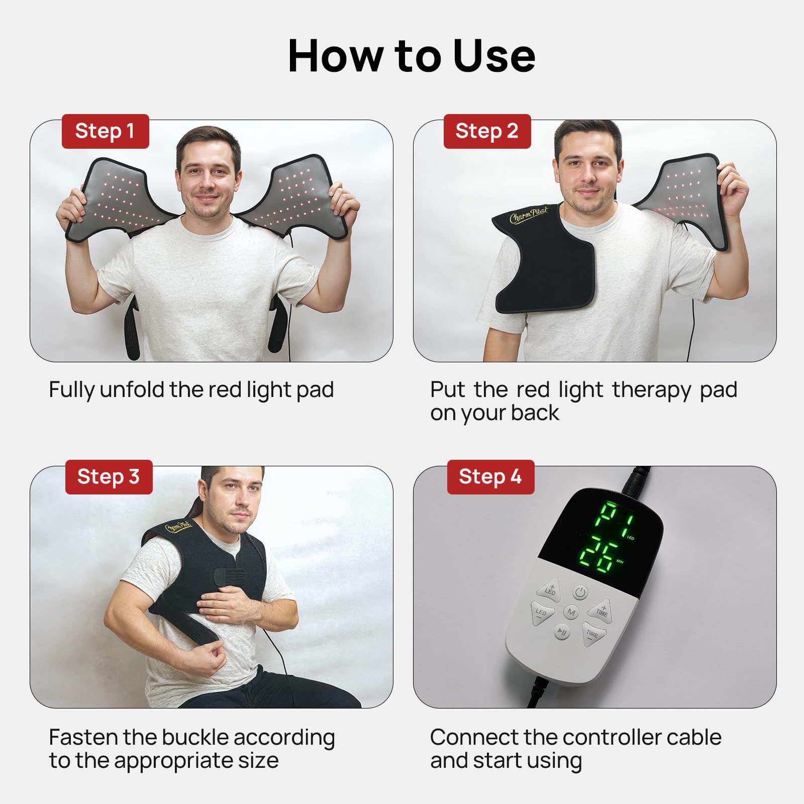 Charmpilot smart controller offers multiple intensity levels and timers.