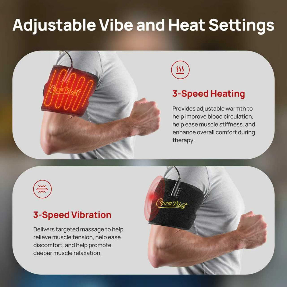 Charmpilot vibration speeds: different rhythms to loosen knots and support recovery.