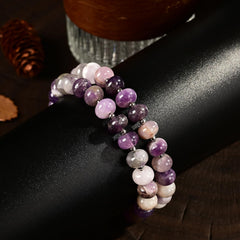 CHCCOYE amethyst bracelet adjustable knot detail for comfortable fit.