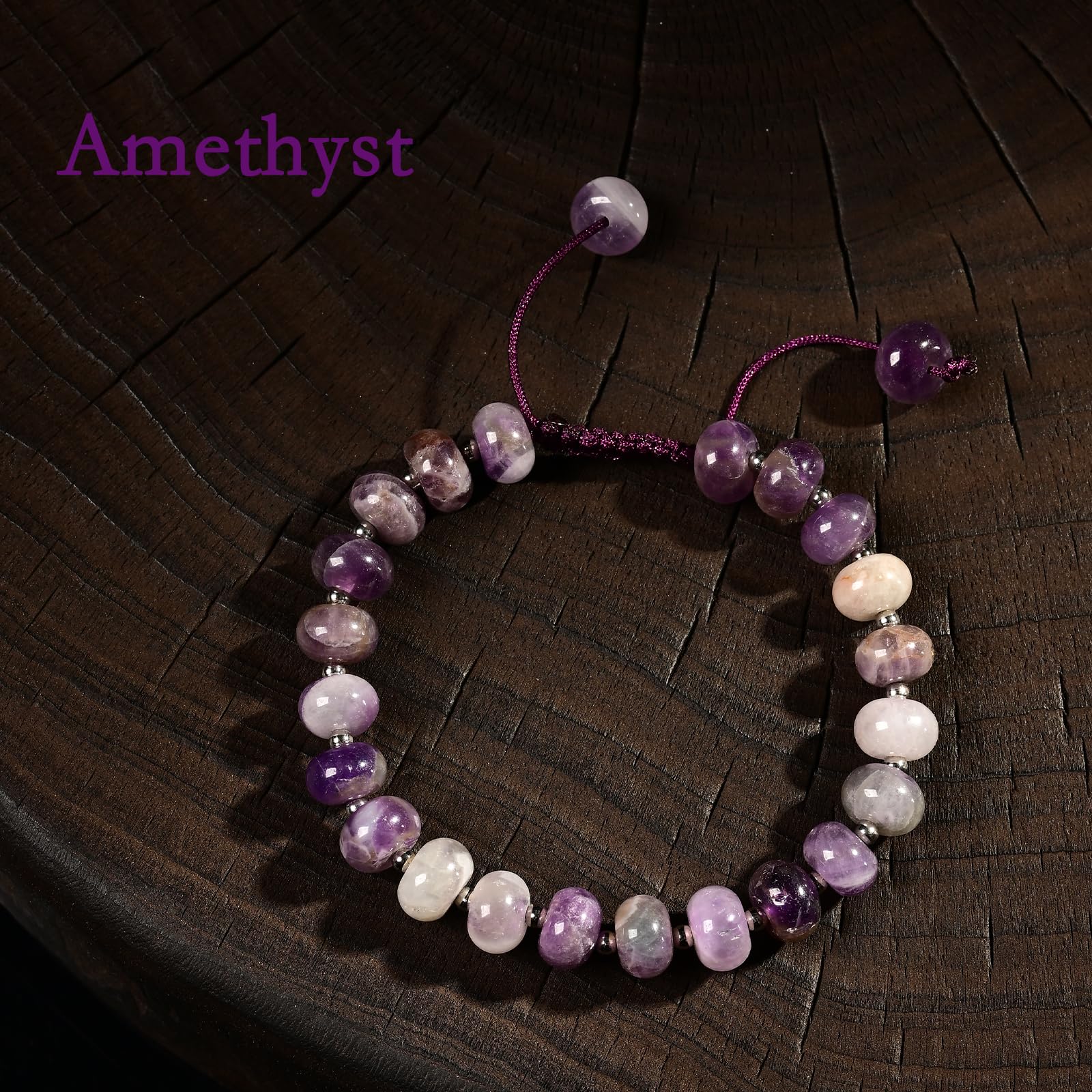 CHCCOYE amethyst bracelet in velvet pouch, ideal gifting.