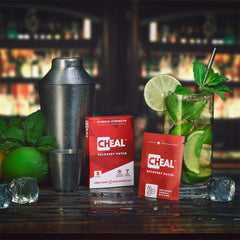 CHEAL Party Recovery Patch on skin showing 40-minute prep use