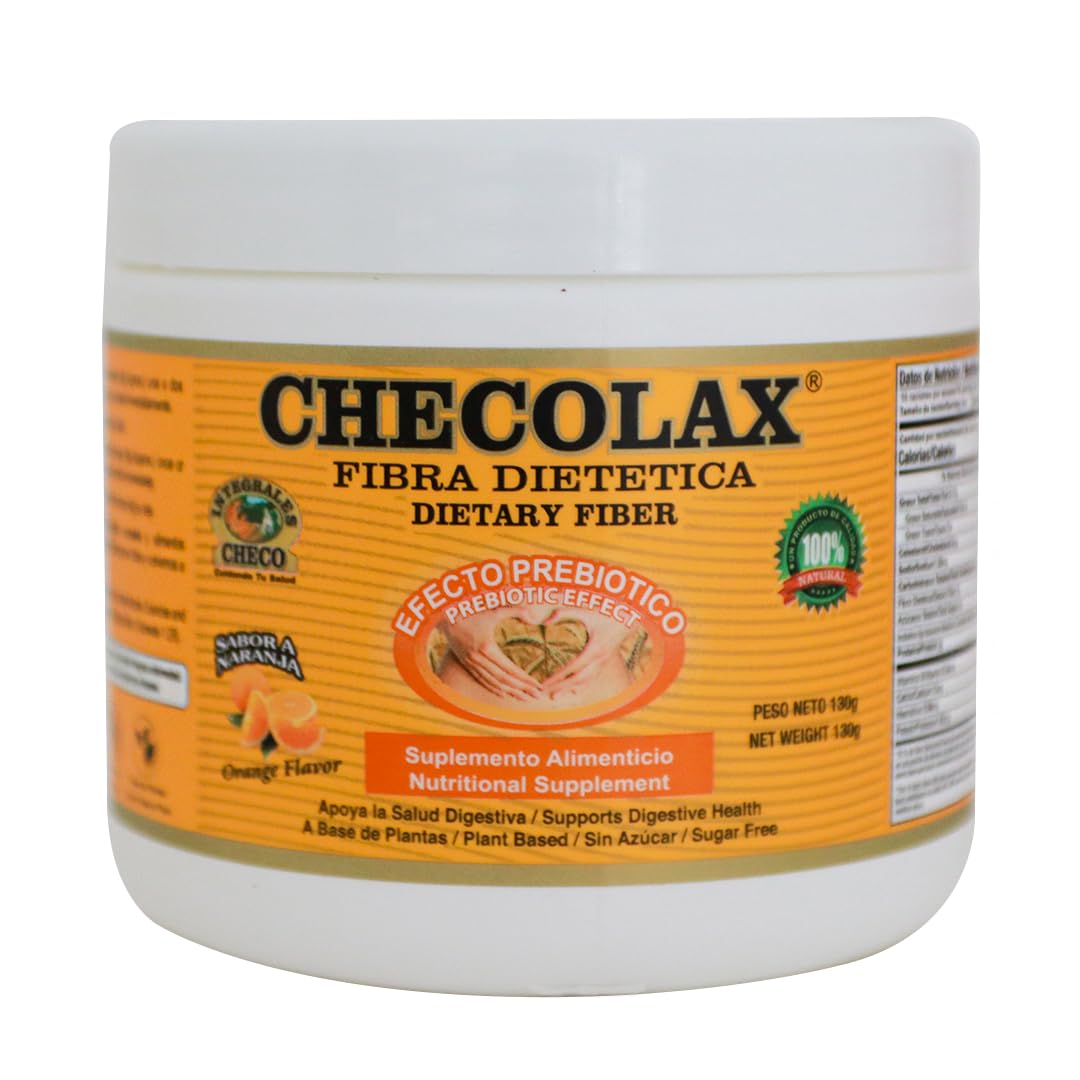 CHECOLAX orange dietary fiber tub promotes regularity and digestion with delicious orange flavor