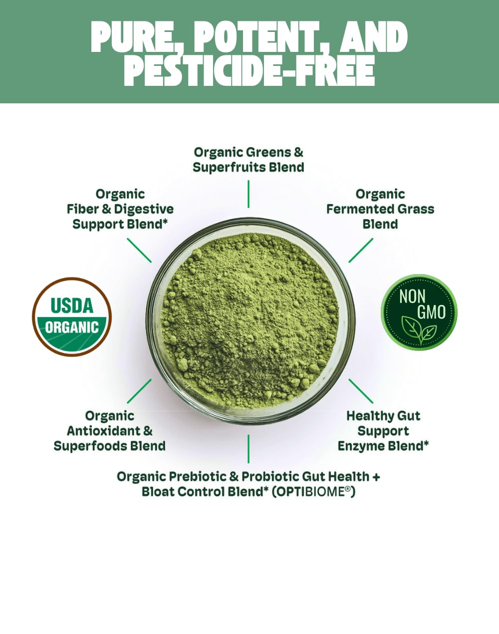 Green apple smoothie prepared with Cheerific powder for energy