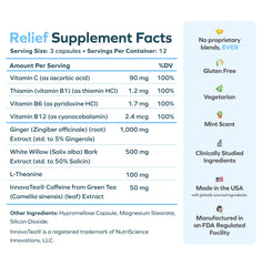 Cheers Relief L-theanine capsules for calm focus after drinking