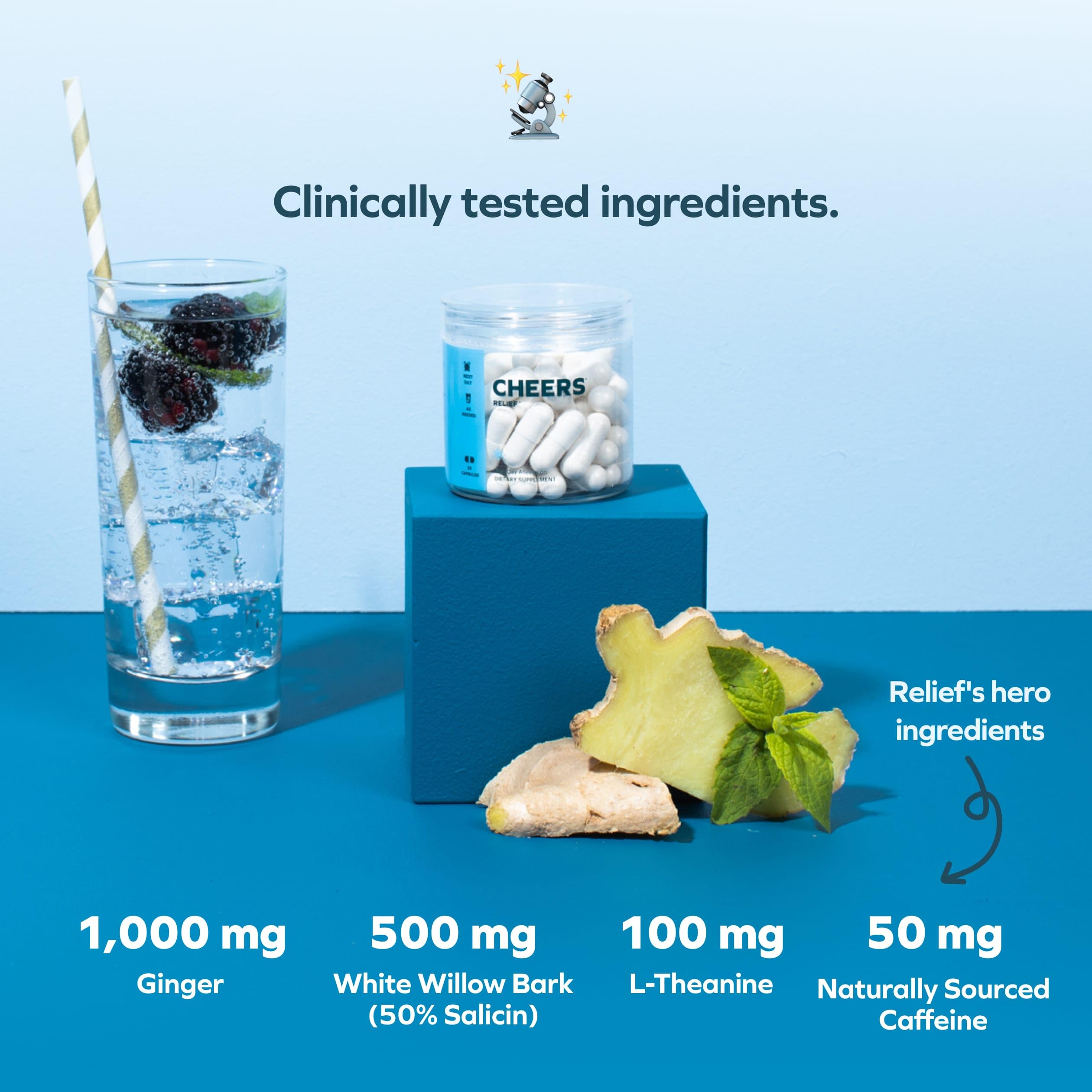 Cheers Relief 12-dose packaging setup ready for everyday use