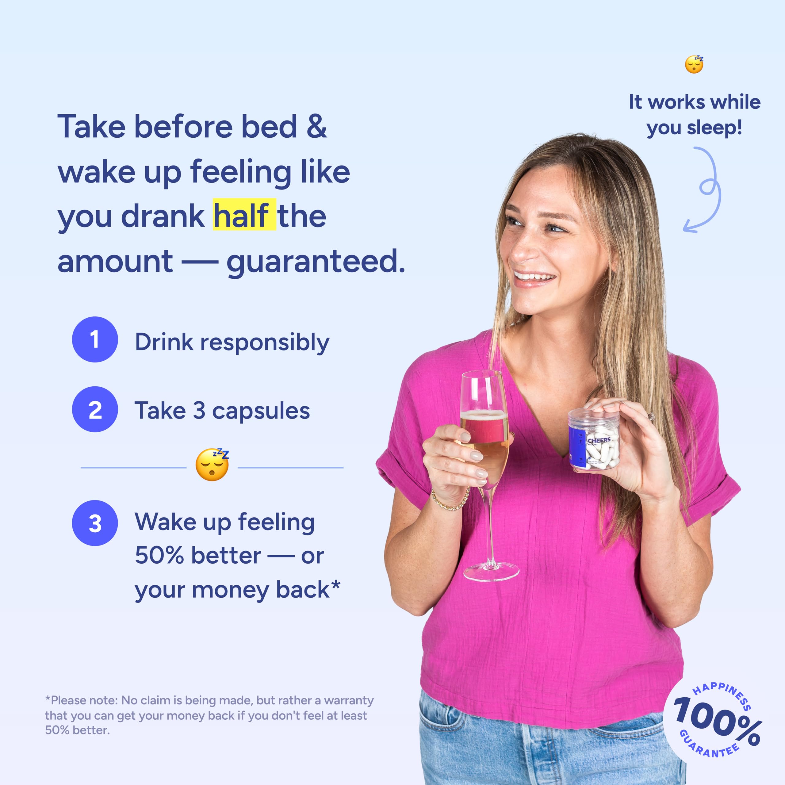 Cheers Restore bottle front showing compact packaging