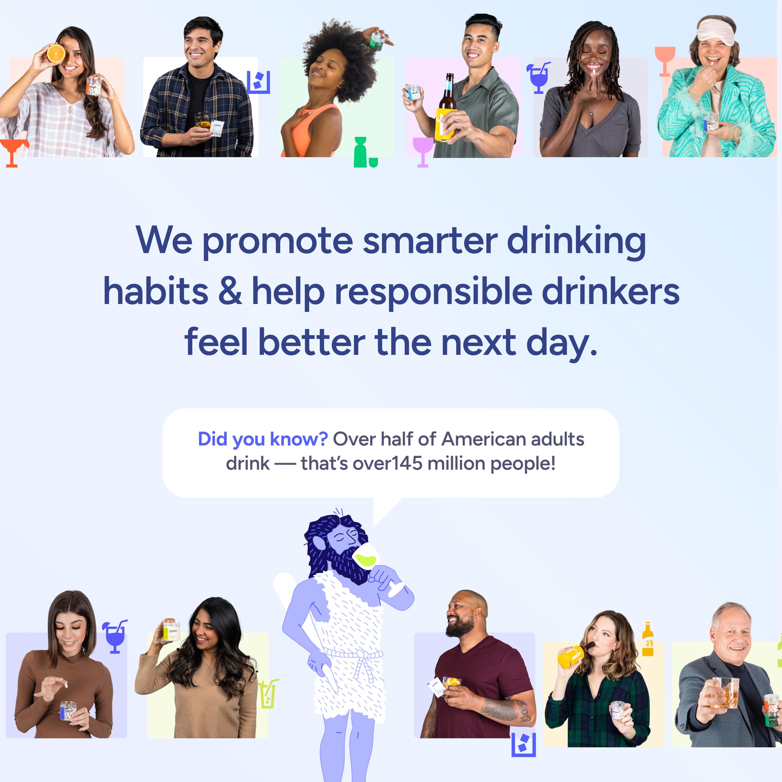 Cheers Restore packaging close-up highlighting transparency and quality