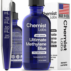 Chemist Labs 1% Methylene Blue bottle for easy daily dosing