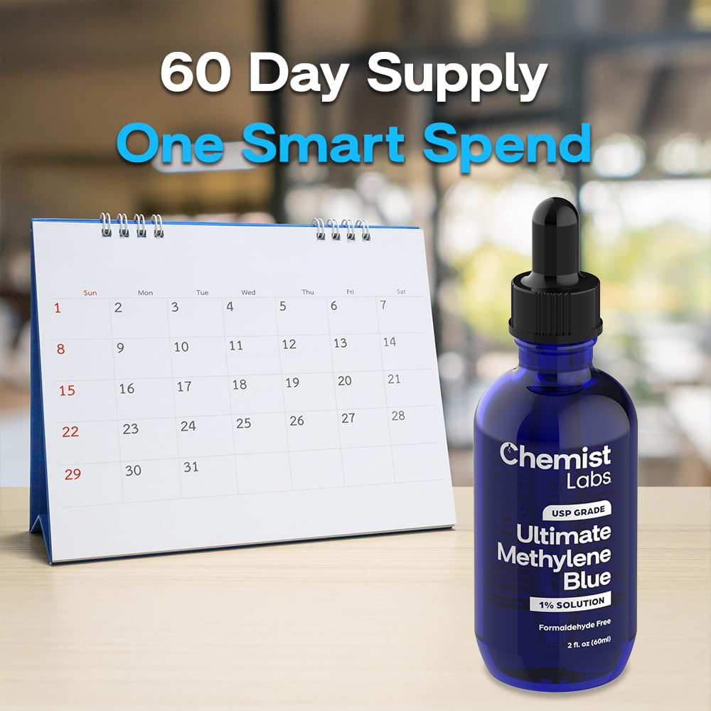 Chemist Labs 1% Methylene Blue USA-made facility emblem