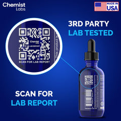 Chemist Labs 1% Methylene Blue USP-grade label visible for purity