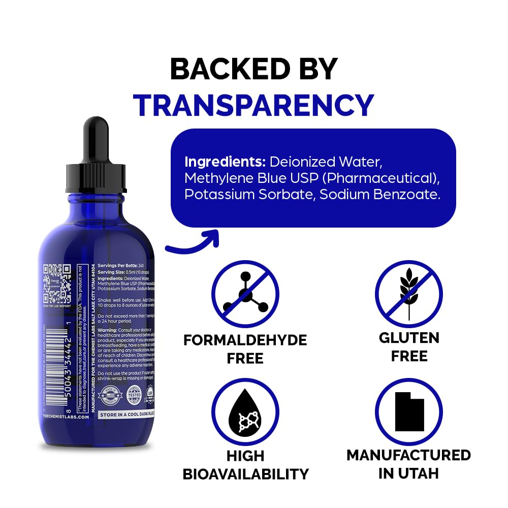 Chemist Labs methylene blue precise dosing enhances user confidence.