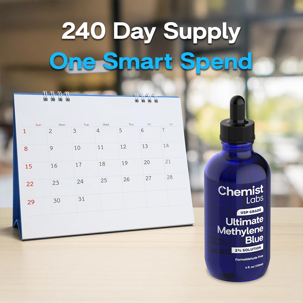 Chemist Labs methylene blue third-party tested ensures identity and strength.