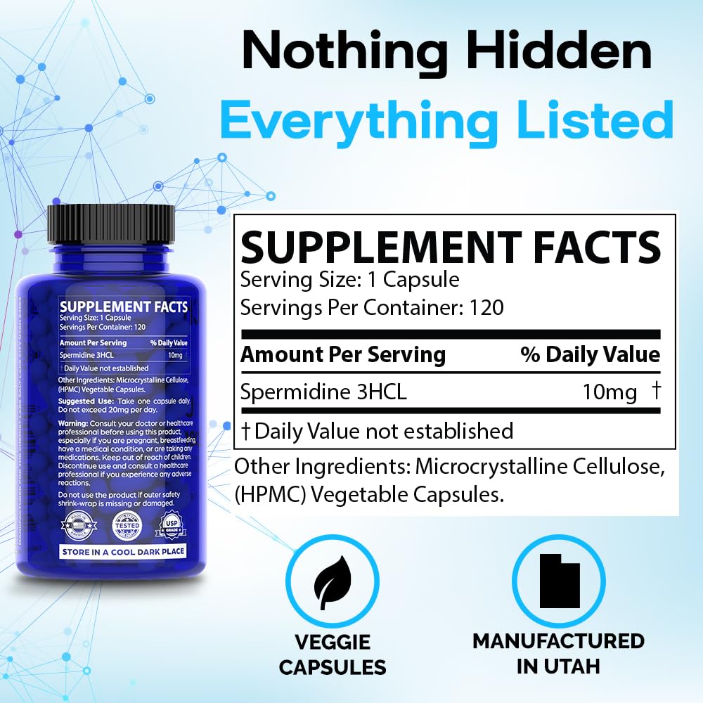 Chemist Labs spermidine vegan supplement fits plant-based wellness routines.
