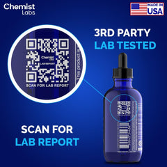 Chemist Labs third-party testing badge verifies identity and purity.