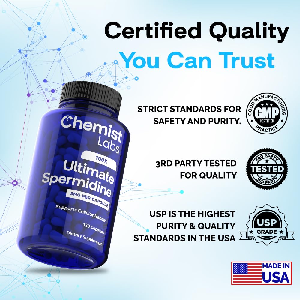 Chemist Labs ultimate spermidine bottle ready for daily use