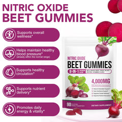 chenyayun Beet Root Gummies close-up showing ingredients like beet root extract and vitamin C