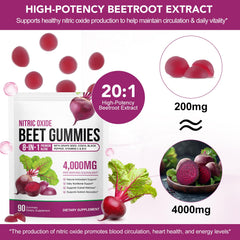 chenyayun Beet Root Gummies serving portion emphasizes daily dose for energy and circulation