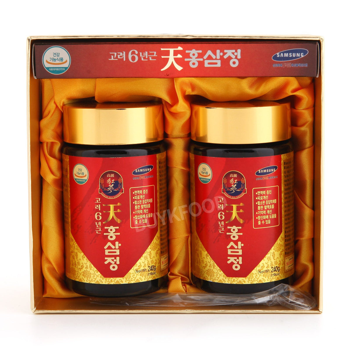 Cheon Hong Sam Jeong 6-year red ginseng bottles front view for daily wellness.