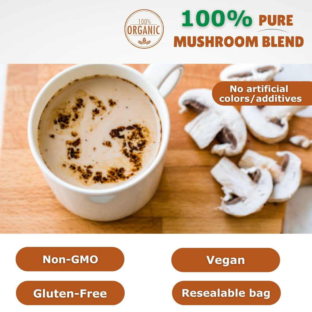 Cherie Sweet Heart 7 Mushroom Extract Powder in coffee for a subtle boost