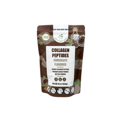 Cherie Sweet Heart collagen peptides chocolate bottle showing hydrolyzed formula for skin and joints