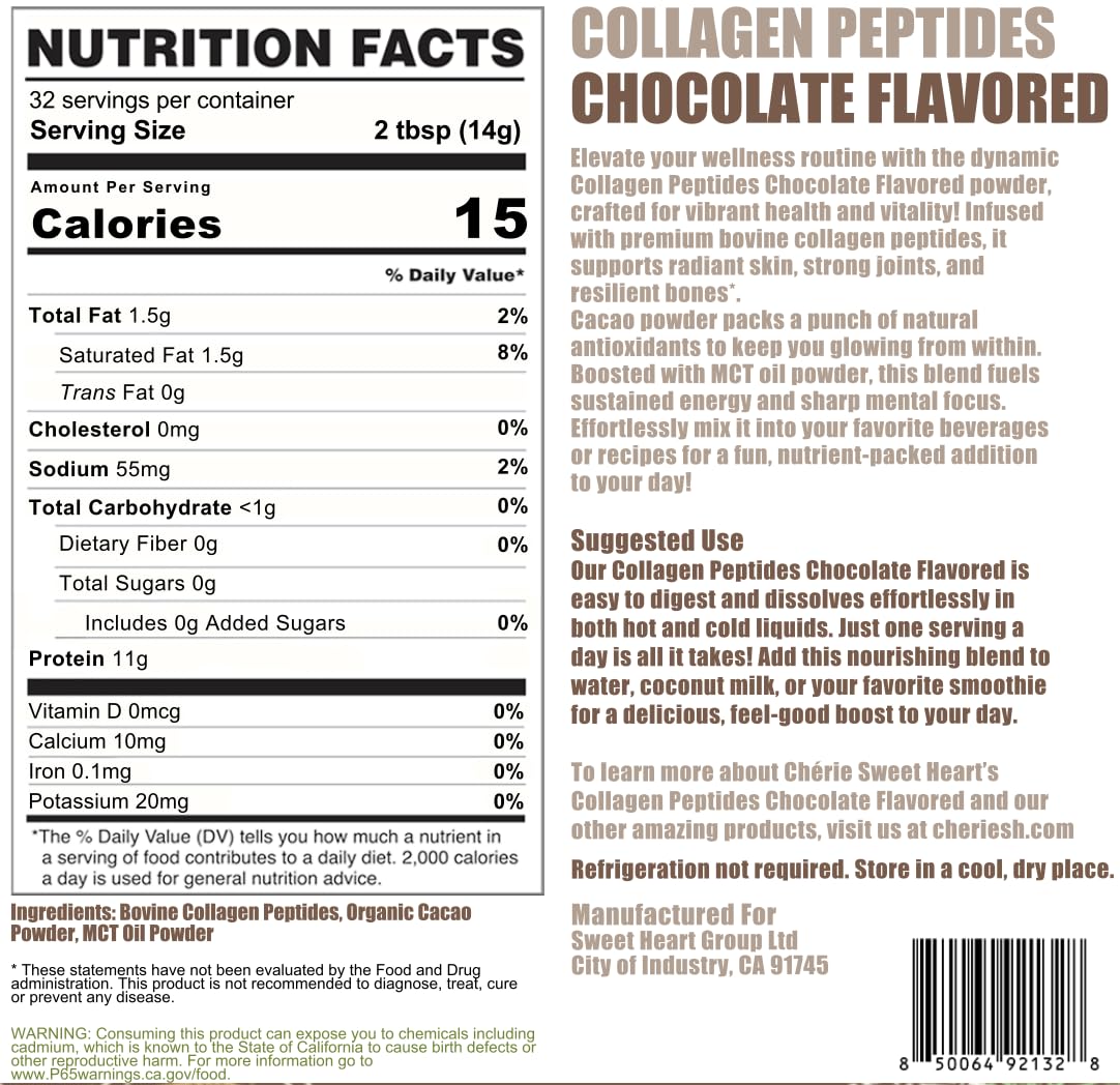 Cherie Sweet Heart collagen peptides chocolate being stirred into coffee for easy daily use