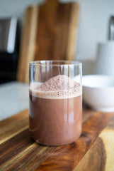 Cherie Sweet Heart collagen peptides chocolate in hot cocoa for cozy wellness