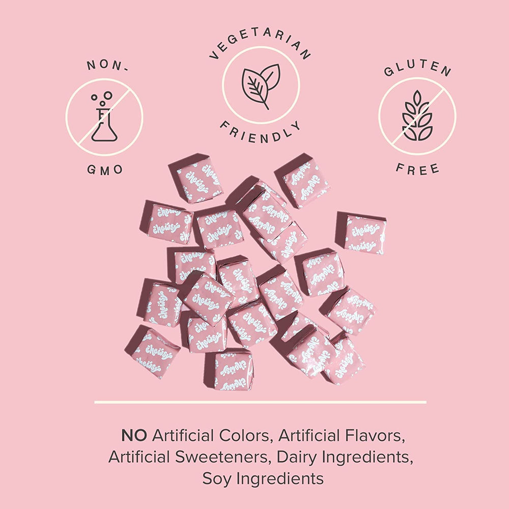 Chewsy Beautiful Hair raspberry flavor evokes a fruity sensory experience with no artificial colors
