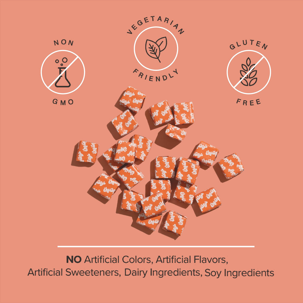 Individually wrapped Chewsy Kids chews for hygienic use.