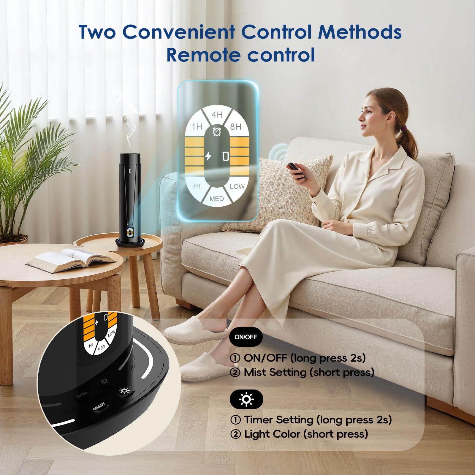 Chicsong timer settings help tailor scent schedules.