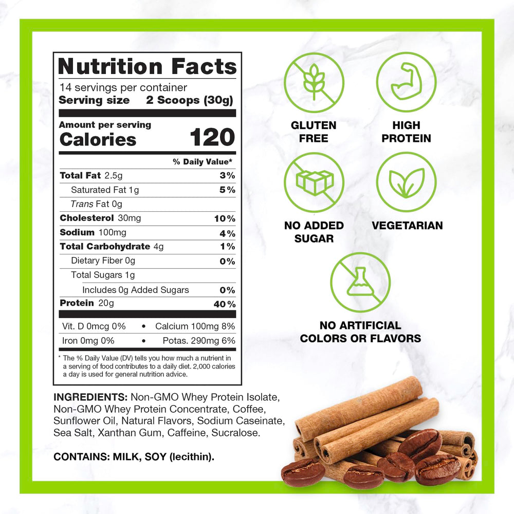 CHIKE Cinnamon High-Protein Iced Coffee cup with creamy protein-powered pick-me-up.