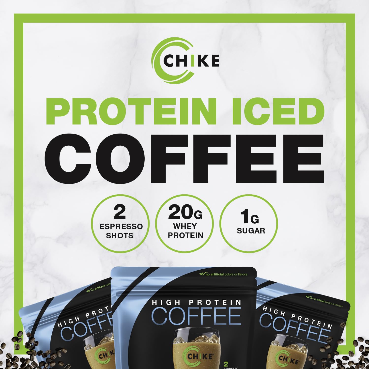 CHIKE packaging shot signals gluten-free, low sugar appeal.