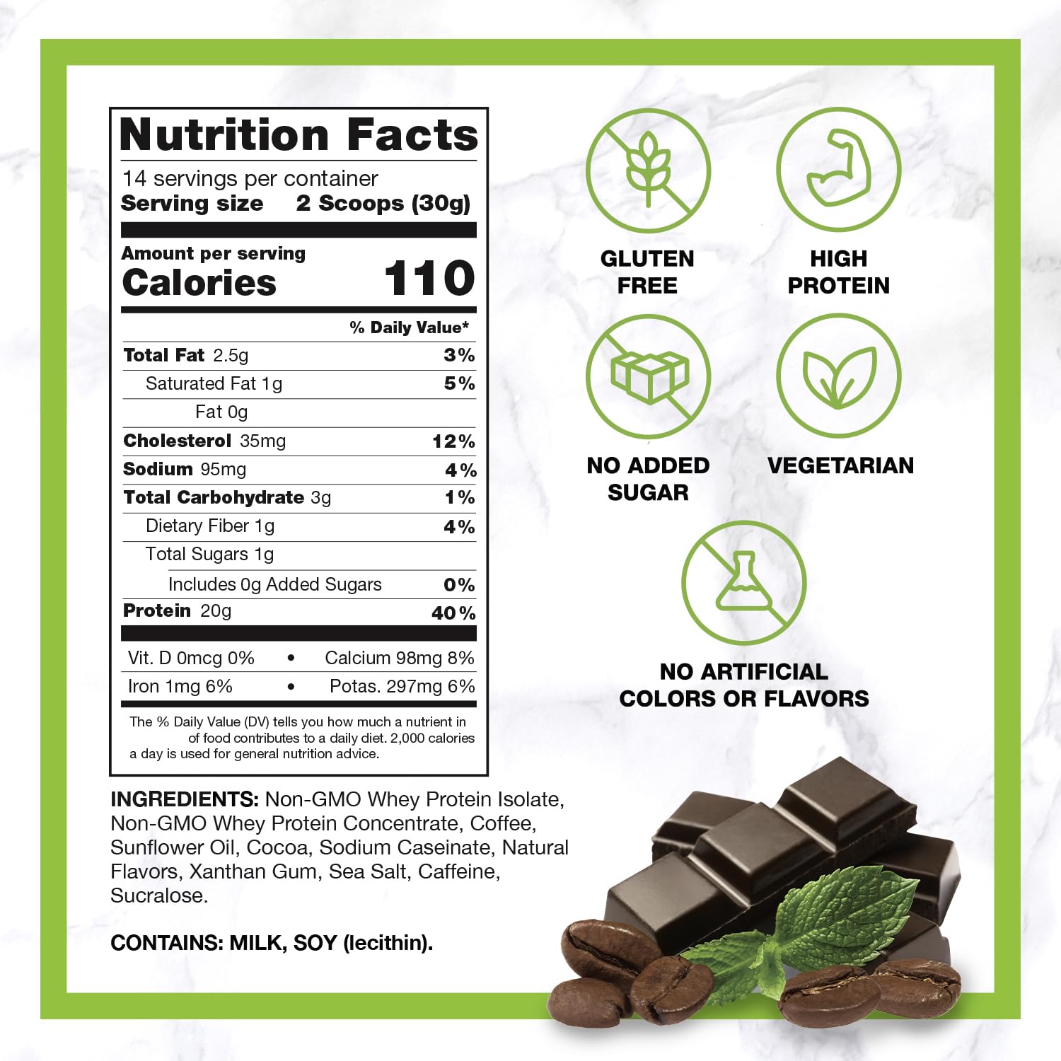 CHIKE Mocha Mint cup with espresso shots, ideal for pre- or post-workout.
