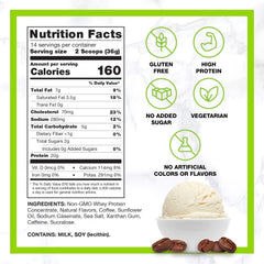 Chike nutrition panel close-up shows 20 g protein per serving for workouts.